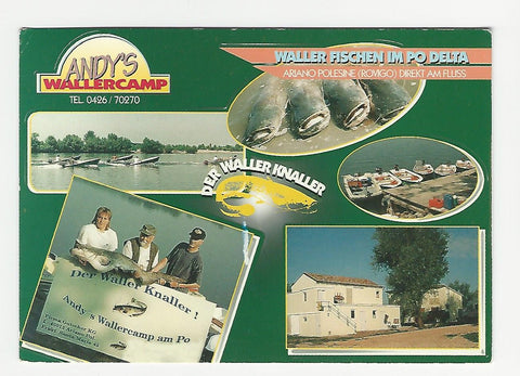 AK Ariano Polesine. Andy's Wallercamp. Waller Fischen im Po Delta.