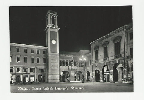 AK Rovigo - Piazza Vittorio Emanuele - Notturno.