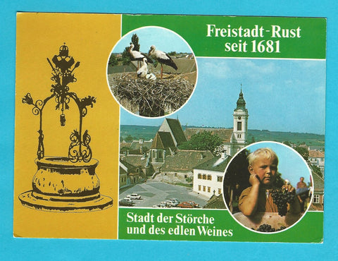 AK Freistadt Rust seit 1681. Stadt der Störche und des edlen Weines.