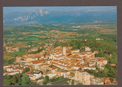 AK San Daniele del Friuli. Panorama - sullo sfondo, Susans, Majano, Buia e Gemona.