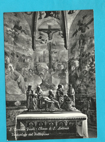 AK San Daniele del Friuli.  Chiesa di S. Antonio. Particolare del Pellegrino.