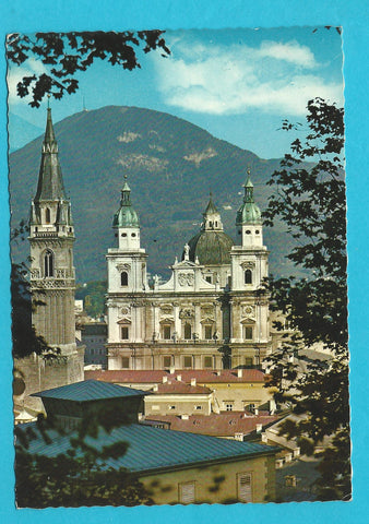 AK Salzburg. Dom, Franziskanerkirche und Gaisberg.