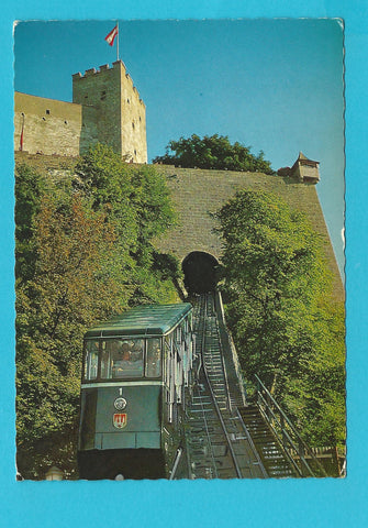 AK Salzburg. Drahtseilbahn zur Hohensalzburg.