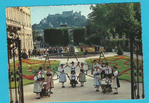 AK Salzburg. Mirabellgarten. Sterntanz aus dem Salzburger Heimatabend im Stieglkeller.