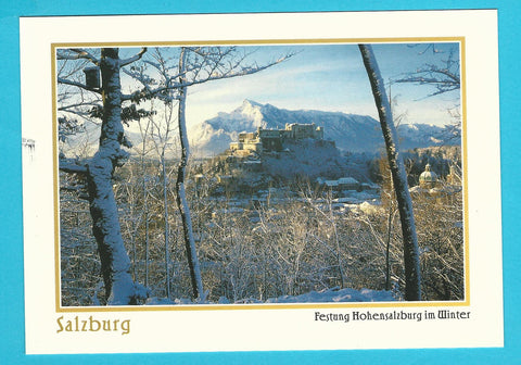 AK Salzburg. Festung Hohensalzburg im Winter.