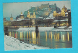 AK Salzburg bei Nacht.