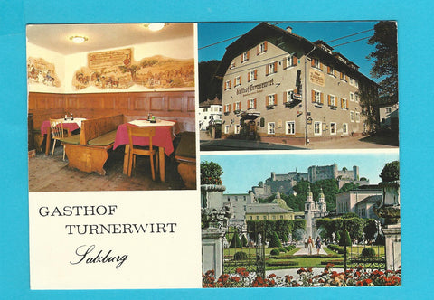 AK Salzburg, Linzer Bundesstraße 54. Gasthof Turnerwirt. Inhaber: Josef Atzler.