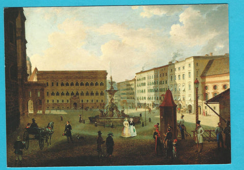AK Der Residenzplatz in Salzburg. Johann Michael Sattler.