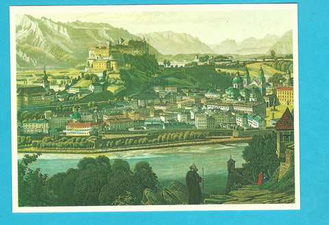 AK Salzburg vom Kapuzinerberg. Beda Weinmann.
