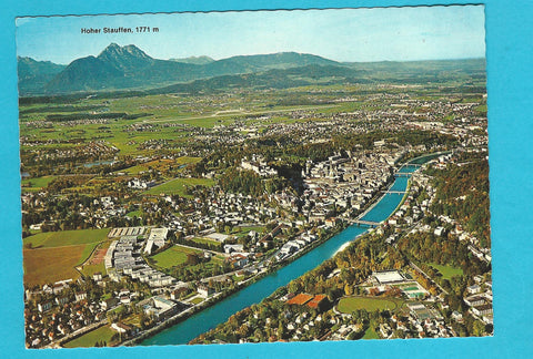 AK Blick vom Gaisberg auf Salzburg.