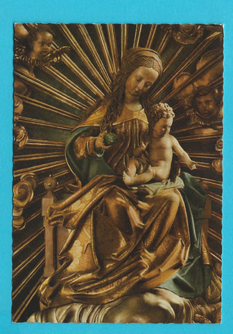 AK Alte Kunst in Salzburg. Madonna von Mich. Pacher aus Bruneck. (Franziskaner-Kirche)