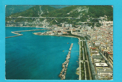 AK Salerno. Scorcio - Lungomare visto dall'alto.
