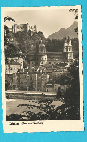 AK Salzburg. Dom mit Festung.