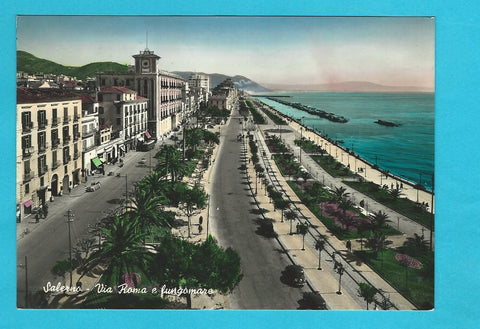 AK Salerno - Via Roma e lungomare.