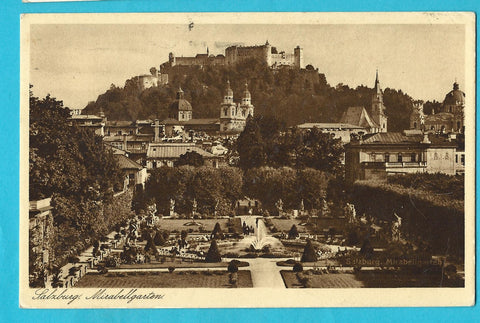 AK Salzburg. Mirabellgarten.