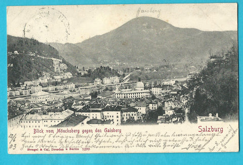 AK Salzburg. Blick vom Mönchsberg gegen den Gaisberg.