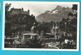 AK Salzburg mit dem Untersberg.