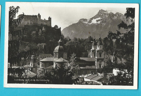 AK Salzburg mit dem Untersberg.