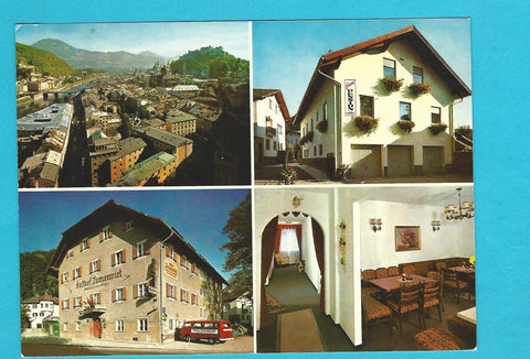 AK Salzburg. Garni Pension K. u. B. Fuchshuber. Linzer Bundesstraße 54.