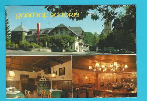 AK St. Leonhard bei Salzburg. Gasthof Schorn. Bes. Anton und Veronika Ziegler.