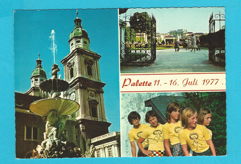 AK Palette 11.-16. Juli 1977. Salzburg. Katholische Jungschar Österreichs.