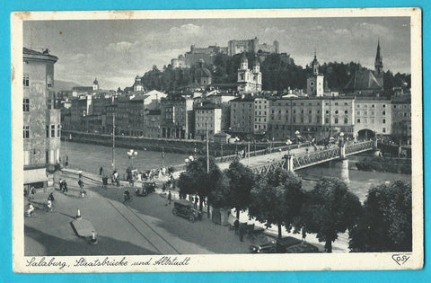 AK Salzburg. Staatsbrücke.