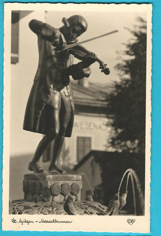 AK St. Gilgen - Mozartbrunnen.