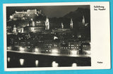 AK Salzburg bei Nacht.