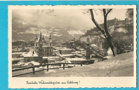 AK Herzliche Weihnachtsgrüsse aus Salzburg.