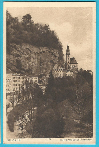 AK Salzburg. Partie aus der Gstättengasse.