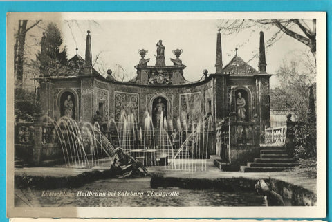 AK Lustschloss Hellbrunn bei Salzburg Tischgrotte.