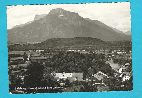 AK Glasenbach mit dem Untersberg.