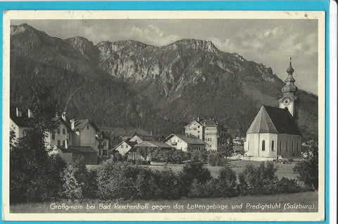 AK Großgmain bei Bad Reichenhall gegen das Lattengebirge und Predigtstuhl.