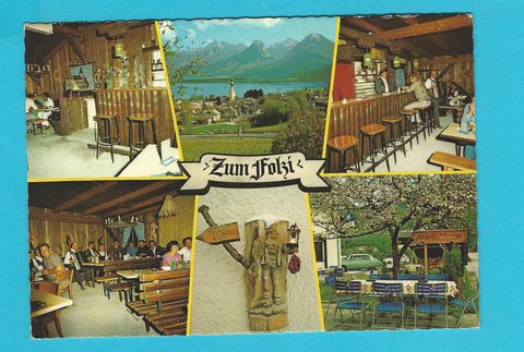 AK St. Gilgen am Wolfgangsee. Zum Folzi Heurigenlokal. Besitzer: Erich Folzwinkler. Mondseerstraße 13.