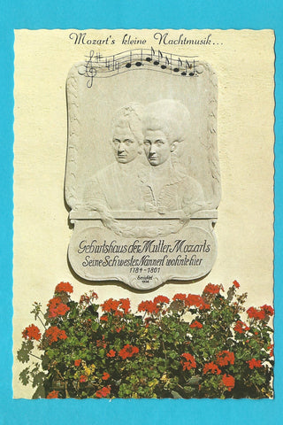 AK St. Gilgen am Wolfgangsee. Gedenktafel am Geburtshaus der Mutter Mozarts.