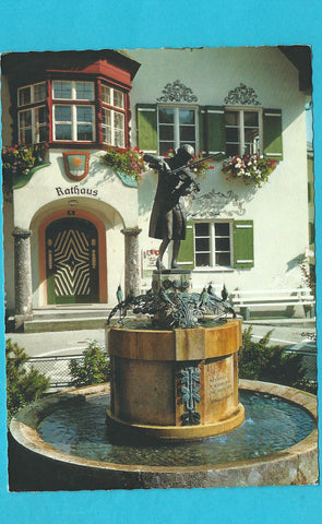 AK St. Gilgen am Wolfgangsee. Mozartbrunnen.