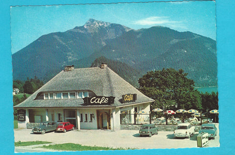 AK St. Gilgen am Wolfgangsee. Cafe Pension Haus am Hang.