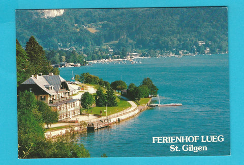 AK St. Gilgen am Wolfgangsee. Ferienhof Lueg. Bundesstraße 33.