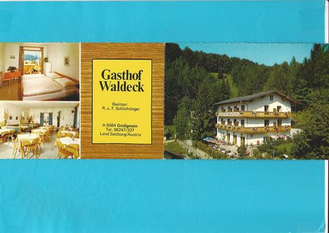 Doppel-AK Großgmain. Gasthof Waldeck. Besitzer: R. u. F. Schlichtinger.