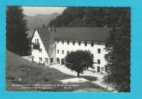 AK Bundesstaatliches Volksbildungsheim St. Wolfgang (Seehaus) Strobl am Wolfgangsee.