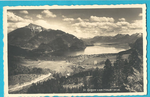 AK St. Gilgen vom Mozartblick.