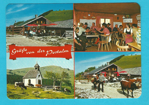 AK Grüße von der Postalm bei Strobl.