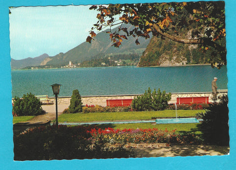 AK Strobl. Blick gegen St. Wolfgang am Wolfgangsee.