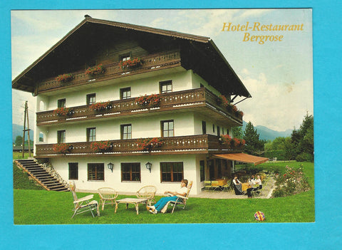 AK Strobl am Wolfgangsee. Hotel Restaurant Bergrose. Bes.: Joh. und Franziska Zopf.