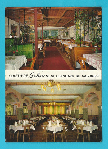 AK St. Leonhard bei Salzburg, Gasthof Schorn. Bes. A. & J. Ziegler.
