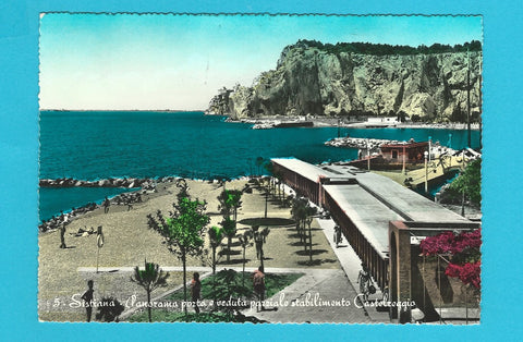 AK Sistiana - Panorama porto e veduta parziale stabilimento Castelreggio.