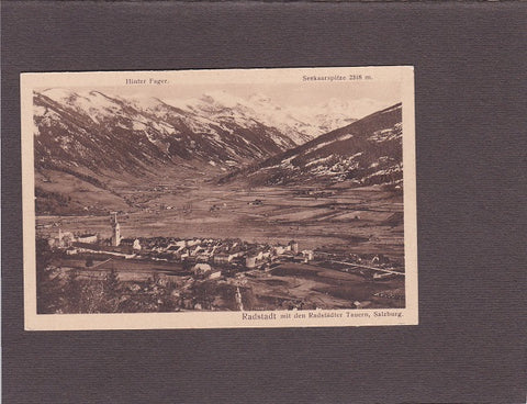 AK Radstadt mit den Radstädter Tauern. (1914/15)