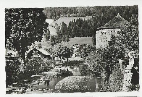 AK Radstadt, Stadtgraben u. Turm.
