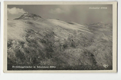 AK Hochköniggletscher mit Schutzhaus.