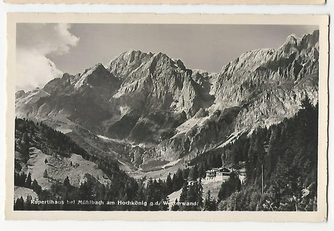 AK Rupertihaus bei Mühlbach am Hochkönig gegen die Wetterwand.